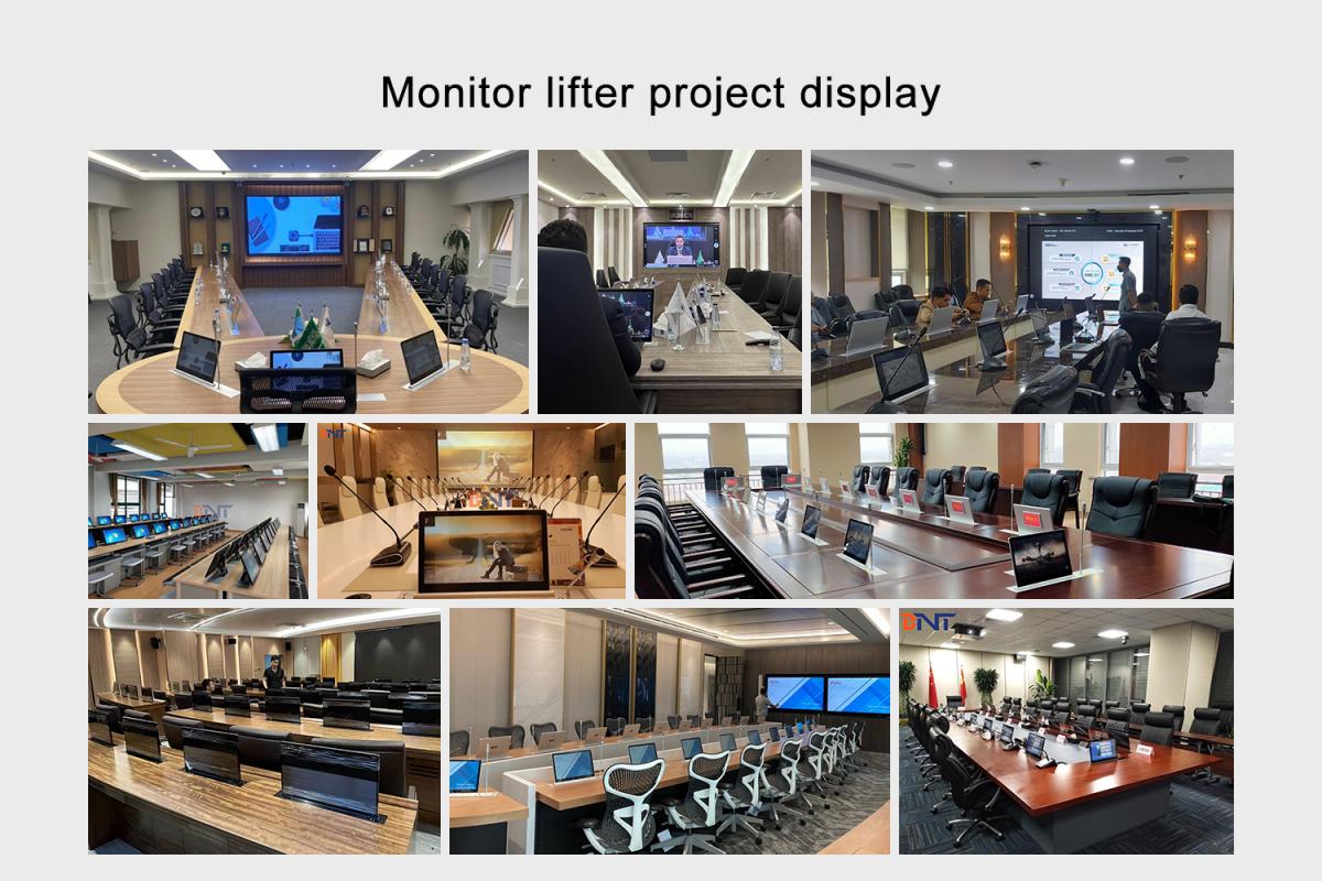 Escenario de aplicación del sistema de conferencia y elevador de monitor LCD