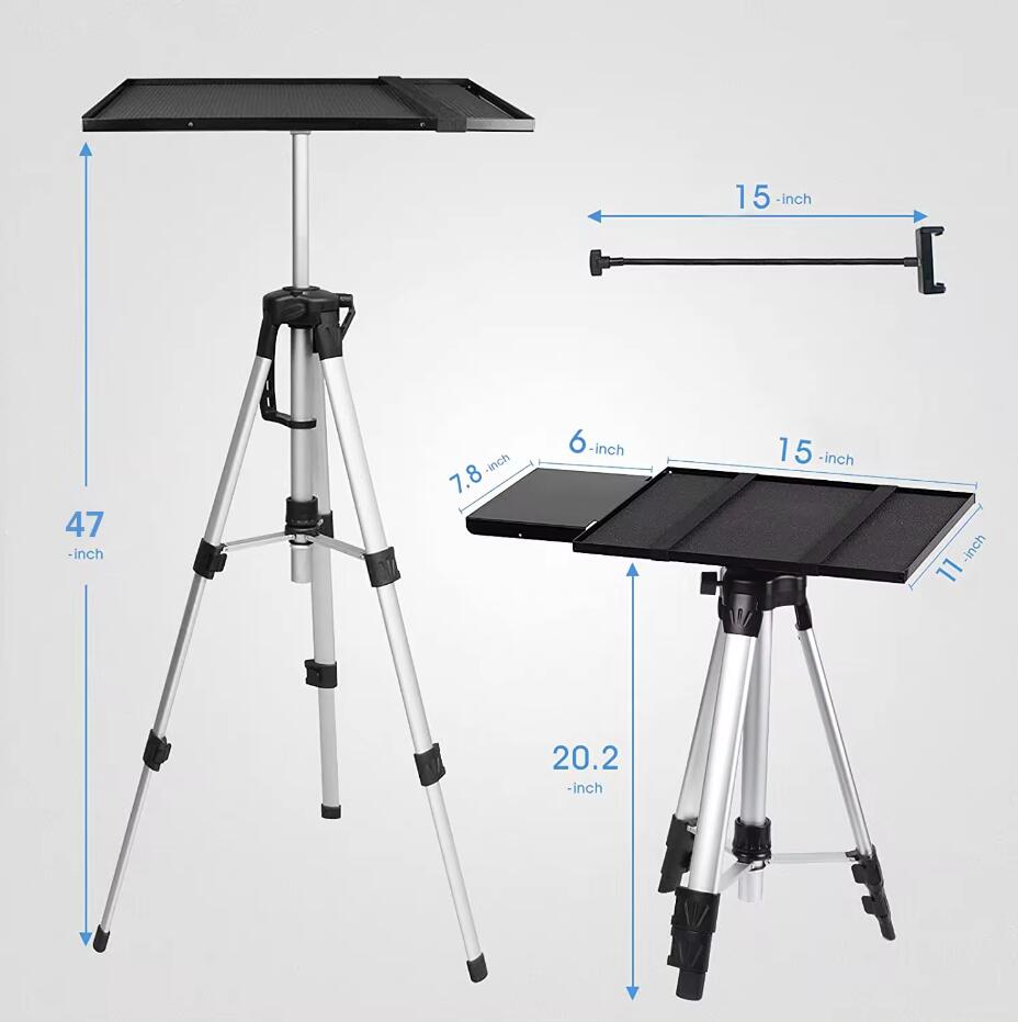 OEM/ODM mutifunctional  projector screen or laptop  tripod stand aluminum selfie monopod aluminum rescue tripod stand