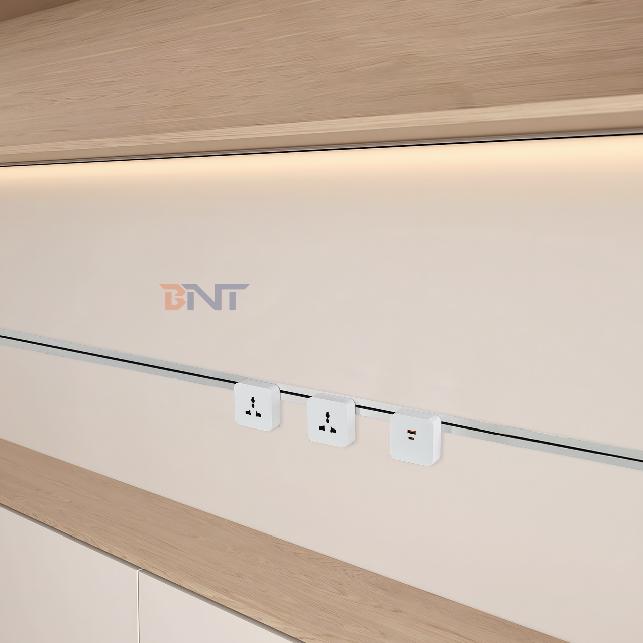 New Removable Ultra narrow track socket Convenient Wall-Mounted Multi-Outlet Power Rail Track Socket