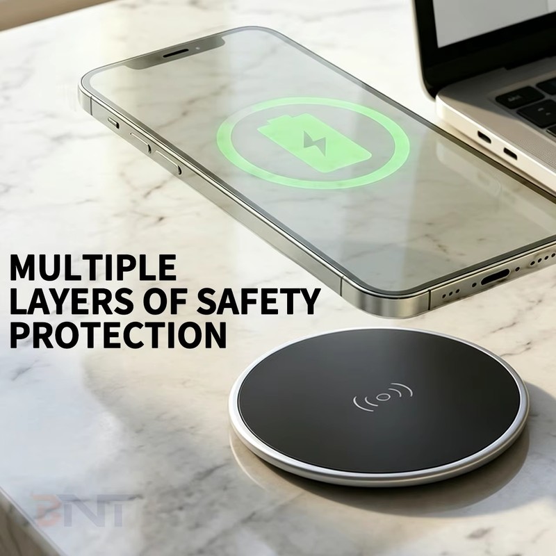 Multiple layers of safety protection in the wireless charging module